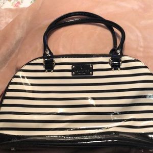 Kate Spade Stripped Bowler Purse